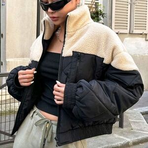 Women's Black and Cream Jacket